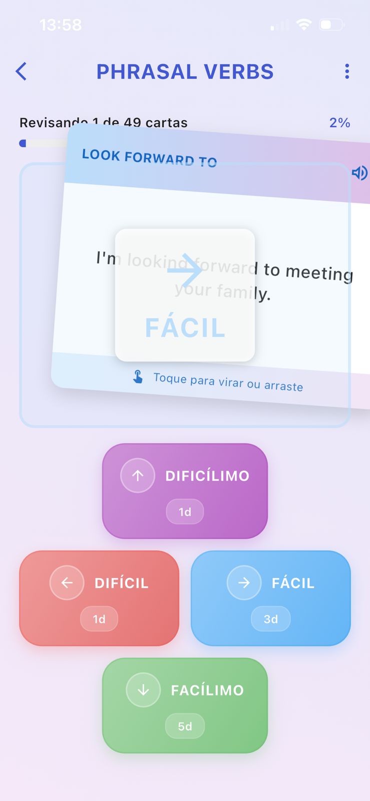 Flashcards com repetição espaçada no FlashAI